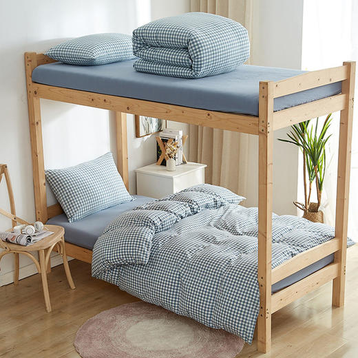 无印学生全棉三件套良品学生床品床单被套男女生宿舍三件套0.9床 商品图3