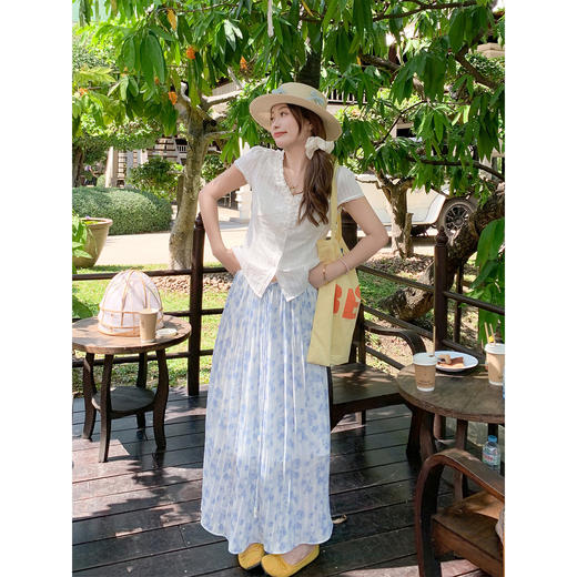 <曾小咸推荐>韩系碎花裙大摆a字半身裙子女 商品图2