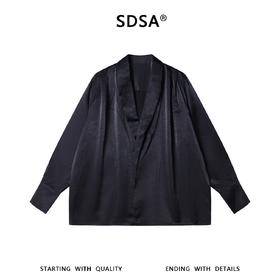 SDSA男装2026新款高贵轻奢韩版时尚简约垂坠感宽松长袖衬衫百搭