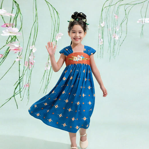 笛莎/Deesha 【观山见】2026年夏季新款女童国风连衣裙 商品图2