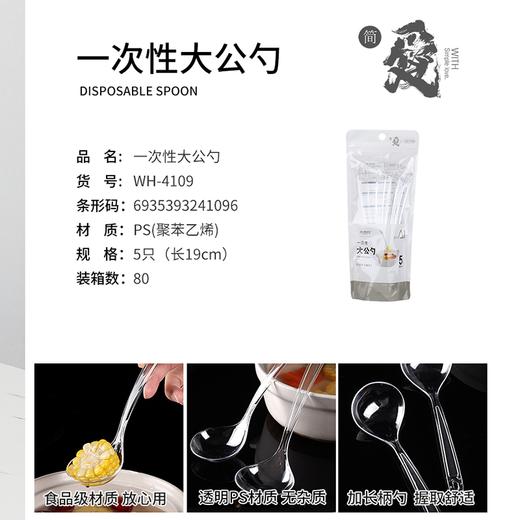 开普特5只19cm一次性大公勺WH-4109 商品图1