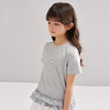笛莎/Deesha 【松饼熊】2026年夏季新款女童甜美设计感拼接木耳边短袖T恤 商品缩略图2