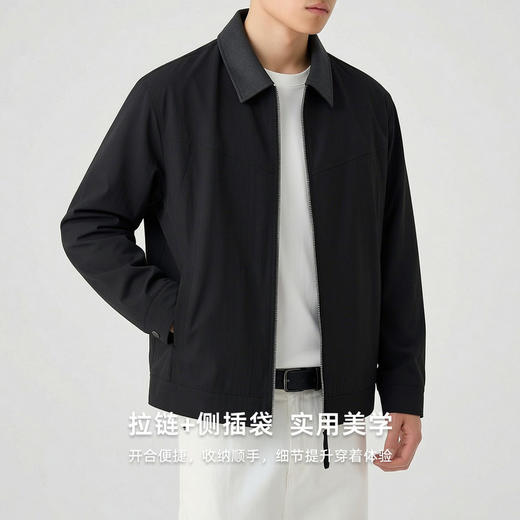 墨麦客男装巴恩风撞色男士外套2026春季新款简约行政夹克男81567. 商品图1