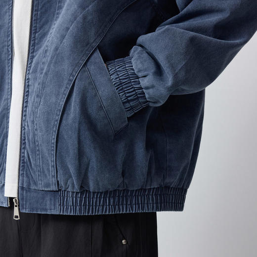墨麦客男装美式休闲牛仔外套男2026春新款皮革拼接男士夹克81586. 商品图3