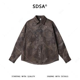 SDSA男装2026新款高贵轻奢时尚复古花卉满印衬衫百搭时尚长袖衬衣