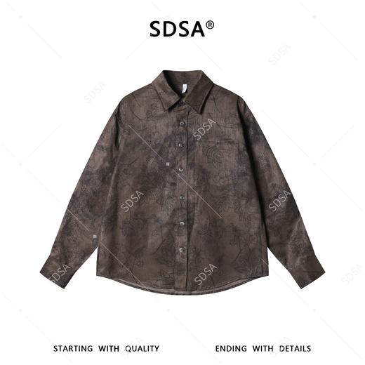 SDSA男装2026新款高贵轻奢时尚复古花卉满印衬衫百搭时尚长袖衬衣 商品图0