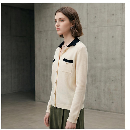 PALUOPO/PL翻领女开衫ET23862R/约重275g帕罗 商品图9