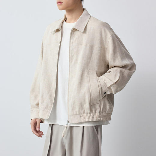 墨麦客男装高智通勤莱赛尔男士外套2026春新款老钱风夹克男81569. 商品图1