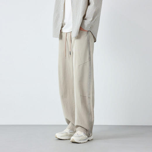 墨麦客男装美式休闲天丝棉男士裤子2026春款松紧腰休闲裤男91555. 商品图3