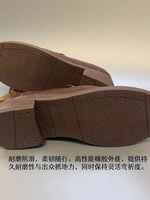 F0306132复古英伦风复古金扣氛围感百搭显腿长防滑优雅松弛感通勤圆头乐福小皮鞋 商品图10