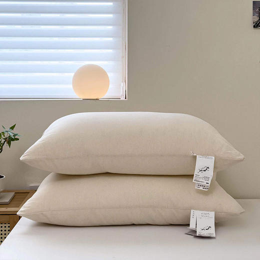 简约日系无印西川棉麻枕芯良品亚麻枕头单边枕芯单人民宿枕芯纯色 商品图3