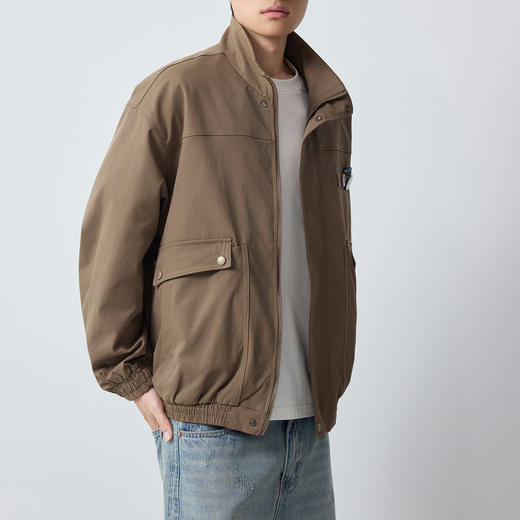 墨麦客男装美式休闲立领夹克男2026春季新款章仔装饰男外套81590. 商品图1