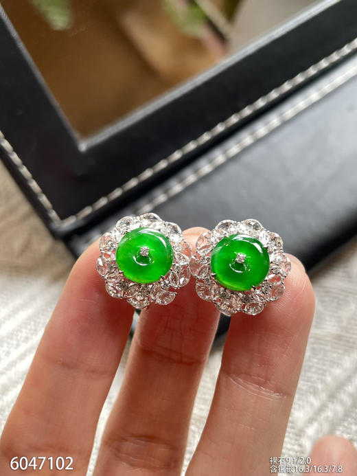 6047102，平安扣耳钉。具体价格微信咨询 商品图3
