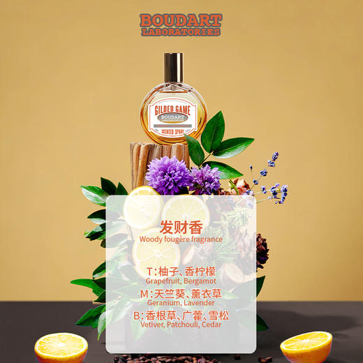 Boudart铂得 日进斗金香氛喷雾40ml 商品图0