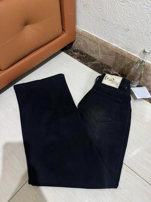 F030679美式复古做旧黑阔腿牛仔裤休闲裤显瘦神裤 商品图12