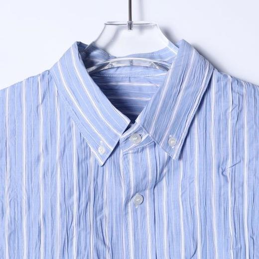 SDSA男装2026新款高贵轻奢韩版简约条纹褶皱衬衫宽松休闲百搭衬衣 商品图1