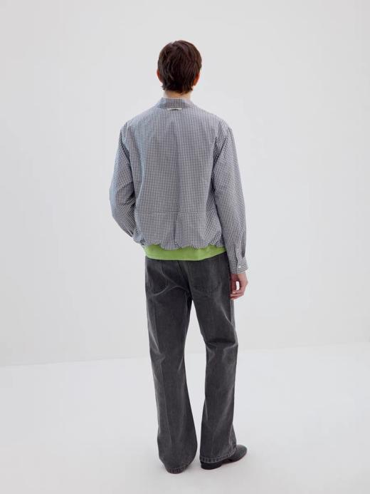 Simple Project/Y2634/气球版型半开襟小翼领格纹衬衫 商品图4