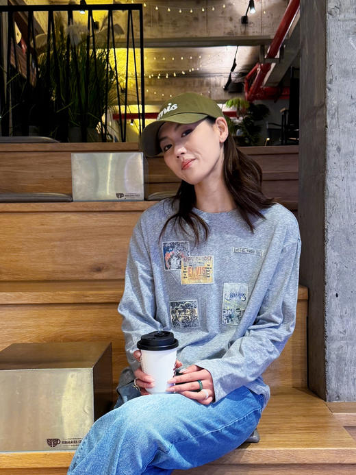 【美式街头】噢蜜ooomeooo设计师款美式贴布柔软轻便长袖t 商品图0