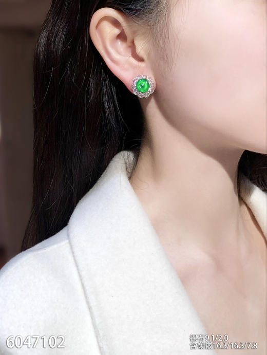 6047102，平安扣耳钉。具体价格微信咨询 商品图4