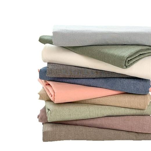 日式无印单品床单良品水洗棉被单纯棉格纹单独床单床裙纯色纯棉 商品图4