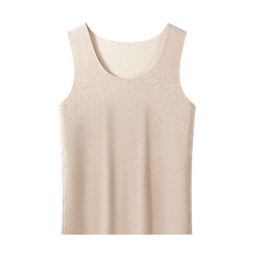 日式无印秋冬羊毛蚕丝保暖背心良品男士发热加厚无痕内衣打底马甲 商品图4