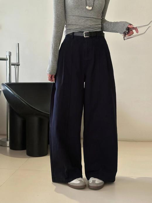 F030674春季新款简约舒适棉质杨桃裤春款直筒裤 商品图10