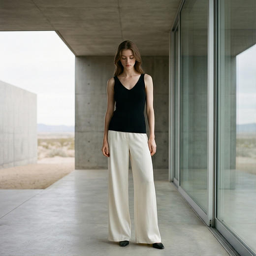 【咕咕同款】KINGDEER/KD25春夏新款气质时尚休闲圆领羊绒吊带背心 约85g L805693经典基本款/气质款/100%山羊绒鹿王 商品图6