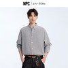 NPC潮牌棉混纺牛津纺长袖衬衫立体小方格挺括有型春上新NP61SH03 商品缩略图0