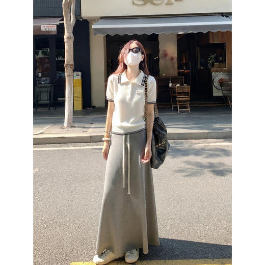 <曾小咸推荐>韩系翻领宽松休闲短袖t恤上衣 商品图1