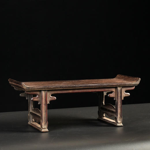 清	紫檀夹头榫翘头案中案摆件 商品图1