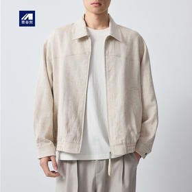 墨麦客男装高智通勤莱赛尔男士外套2026春新款老钱风夹克男81569.