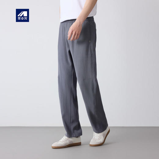 墨麦客高智通勤直筒宽松休闲裤男2026春新款松紧腰男士裤子91577. 商品图0