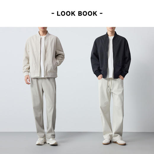 墨麦客男装高智通勤棒球领外套男2026春季新款简约男士夹克81580. 商品图4