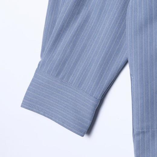 SDSA男装2026新款高贵轻奢时尚简约纯色带条纹衬衫百搭韩系衬衣 商品图3