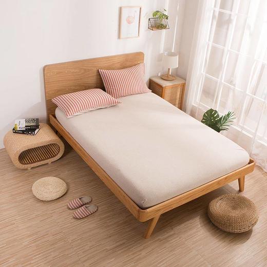 无印裸睡天竺棉单独床单良品针织纯色全棉双人床笠1.5/1.8m单件 商品图2