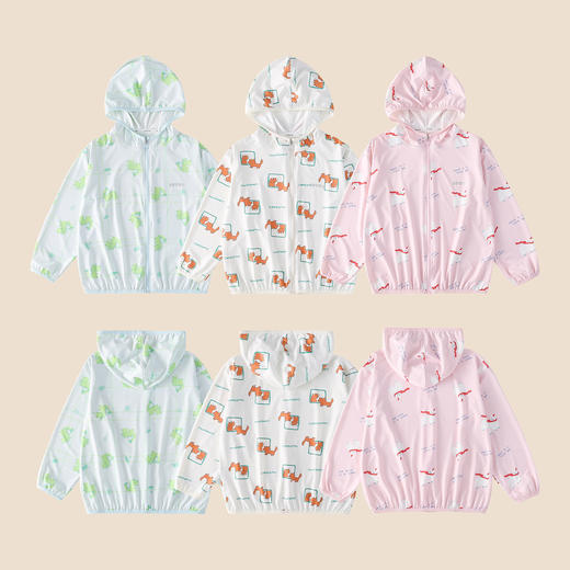 买就送太阳眼镜【7A抗菌】棉花堂原纱防晒夏日小冰皮童装防晒衣 ---FA61209 商品图4