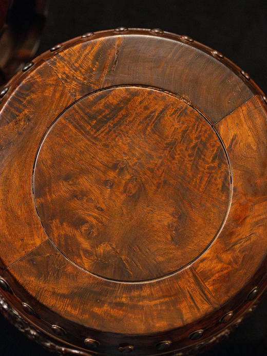 二十世纪	黄花梨蝠磬有鱼绣墩成套（一套三只） 商品图2