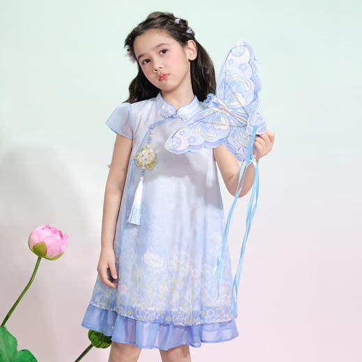 笛莎/Deesha 【观山见】2026年夏季新款女童国风连衣裙 商品图4