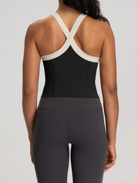 新款一体式运动内衣女带胸垫交叉健身文胸高强度防震跑步瑜伽背心 000YNDA102 商品图1