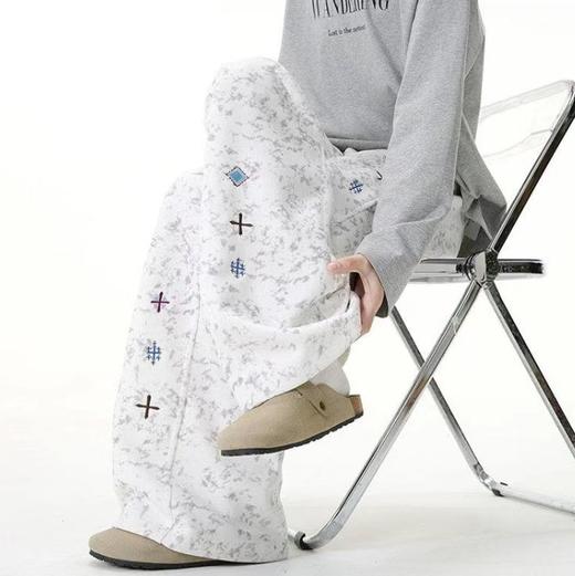 F0306104新款弯刀裤刺绣2色高品质休闲运动裤 商品图3