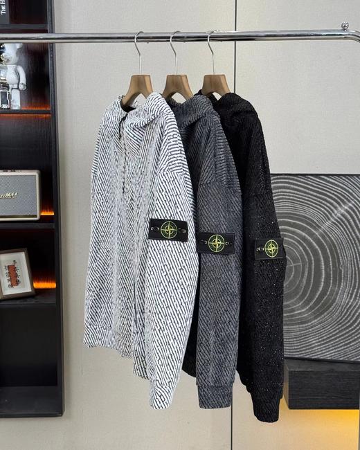 F0306112春秋新款满天星系列简约百搭不挑人连帽半拉链卫衣外套 商品图2