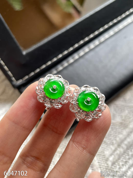 6047102，平安扣耳钉。具体价格微信咨询 商品图5