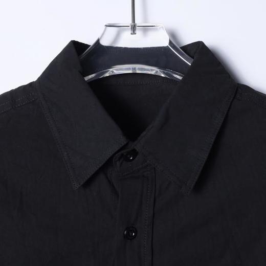 SDSA男装2026新款高贵轻奢韩版不规则压皱纯袖衬衫百搭简约衬衣 商品图1