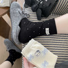 4双一组！春夏季可爱kt猫咪中筒棉质女袜韩版少女风百搭纯色长袜 商品缩略图5