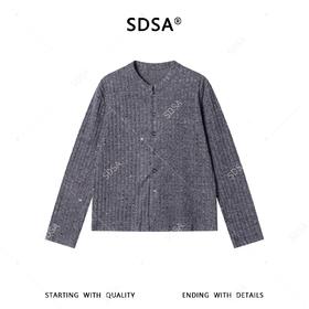 SDSA男装2026新款高贵轻奢慵懒风竖纹单排扣衬衫简约百搭时尚衬衣