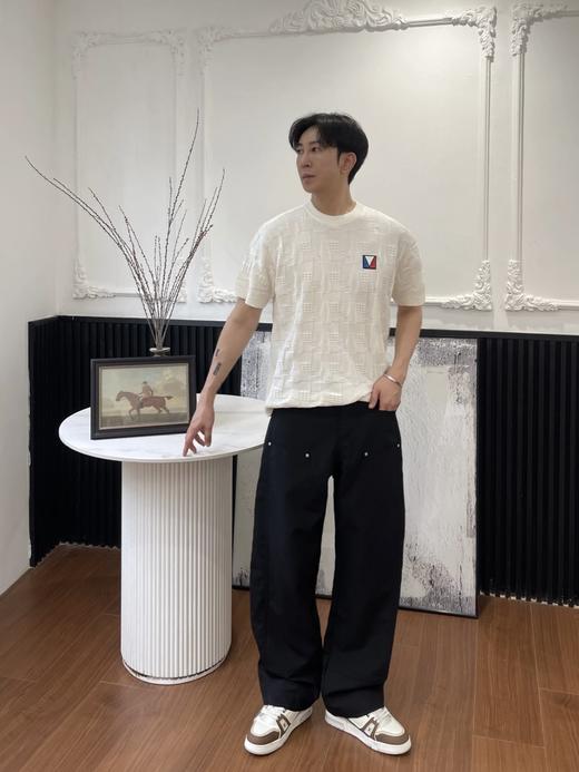 驴家25ss三色胶章格子针织短袖（DY） 商品图1