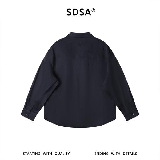 SDSA秋冬新款痞帅男装设计师纯色亲肤翻领长袖衬衫超柔休闲衬衣 商品图4