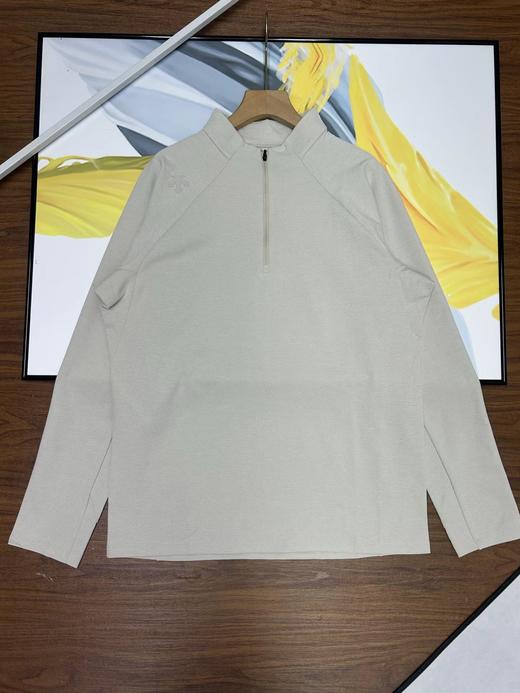 F0306114新款男士半拉链新款卫衣新款训练运动健身半拉链长袖针织衫 商品图3