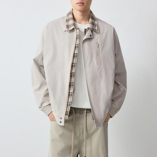 墨麦客男装美式休闲双层领男士夹克2026春新款假两件外套男81589. 商品图1