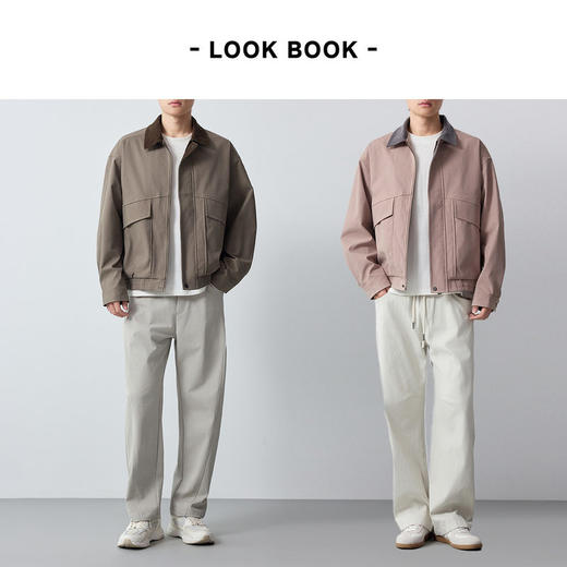 墨麦客男装高智通勤工装夹克男2026春季新款灯芯绒领外套男81576. 商品图4